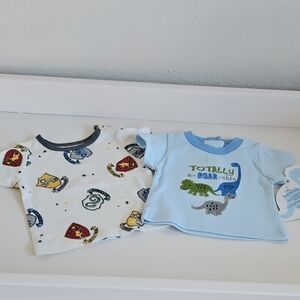 Bundle 2 Boy Baby Tees 0-3m & Hat Set